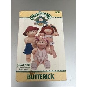 3270 Butterick Cabbage Patch Kids‎ Clothes Pattern Uncut 1985